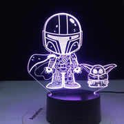 Yoda Marvel Atmosphere Touch Sensor Led Night Light USB Lamp Bright Base 3D Nightlight