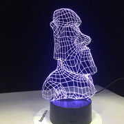 Stonehenge Stoneman Rechargeable 3D LED Night Light Portable 7 Colors Changing Touch Lamp Household Shaped Table Lamps Gift