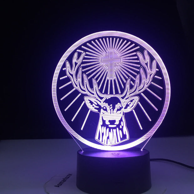 Jagermeister 16 Colors Changing Led Night Light Lamp Touch Remote Sensor Usb and Battery Powered Nightlight for Bar 3DTable Lamp