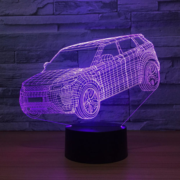 MPV SUV Car Kids Toys Child Party Gifts 7 Colors Change USB Lights Lighting LED For Bedroom Beside Decorative Luminaria 3D Lamp