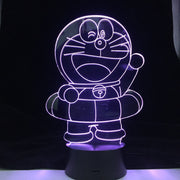 Doraemon 3D Night Light LED Cartoon Lampara Illusion Children Kids Gift Decorative Lights Animal Cat Desk lamp Bedside Decor