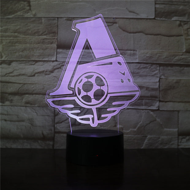 FC Lokomotiv Moscow Football Club 3D LED Night Light for Office Home Room Decoration Child Boys Baby Nightlight Table Lamp Gift