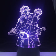 ASH LYNX AND EIJI OKUMURA LED 3d ANIME LAMP BANANA FISH 3D Led 7 Colors Light Japanese Anime Remote Control Base Table Lamp