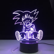 Baby Goku Sleep Figure Night Light for Bedroom Decoration 16 Colors Changing Usb Table 3d Lamp Dragon Ball Led Night Light Gift