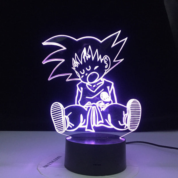 Baby Goku Sleep Figure Night Light for Bedroom Decoration 16 Colors Changing Usb Table 3d Lamp Dragon Ball Led Night Light Gift