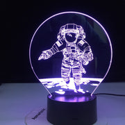 3D Astronaut Night Lamp 7 Colors Change LED Illusion Visual Night Light Kids Bedroom Decoration Sleeping Lamp Dropshipping