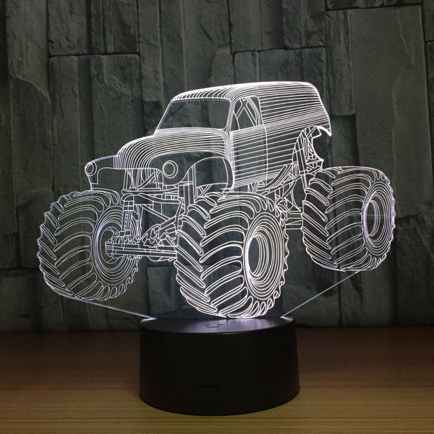 3D Colors Lamp Car Truck Shape Auto 3D Hologram Home Illumination Bedroom Decor Desk Table Lamp Best New Year Gift Cool Light