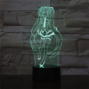 Hatsune Miku Figure USB 3D LED Night Light Multicolor RGB Boys Child Kids Baby Gifts Decorative lights Music Table Lamp Bedside