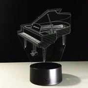 3D Piano Light Table Kids Lamp 7 Colors Changing Effect Decorative Bedroom Lights Touch USB 3AA Battery Light Music Fan's Gift