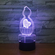 3D Creative 7 colors Night light Bedside Table Lamp 3D Touch Night Light Bedroom Party Desk Decor Lamp Girls Birthday Gift 2266