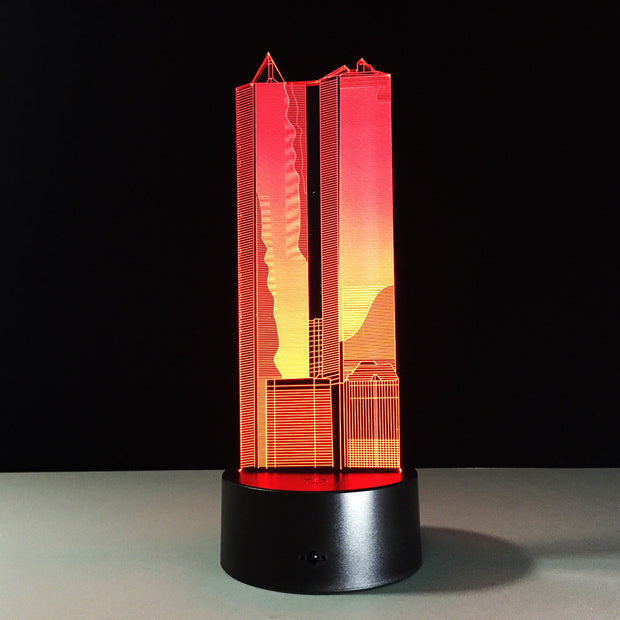 High Building 7 Colors Lamp 3D LED Lamp Visual Led Night Lights For Kids Touch Usb Table Lampara Lampe Baby Sleeping Nightlight