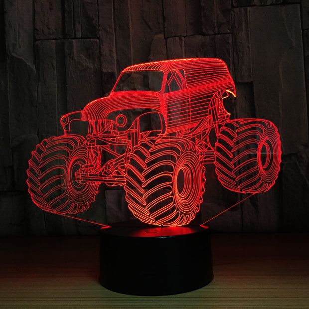 3D Colors Lamp Car Truck Shape Auto 3D Hologram Home Illumination Bedroom Decor Desk Table Lamp Best New Year Gift Cool Light