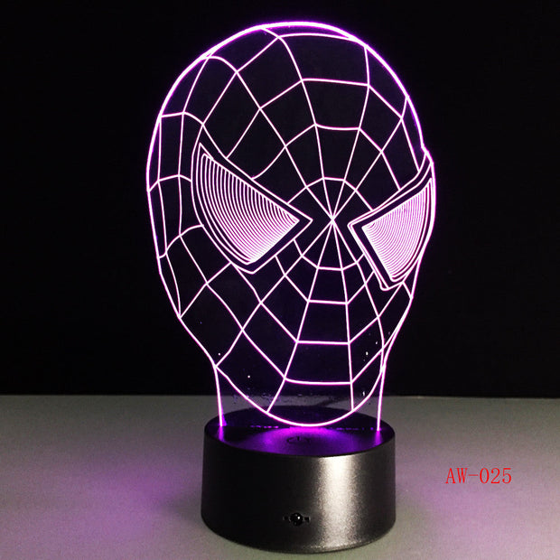 Spiderman Mask 3D Lamp