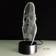 3D Night Light RC Star Wars Clone force Darth White Vader Knight Warrior Figure Toy Illusion LED USB Lamp Gradient Gift AW-038