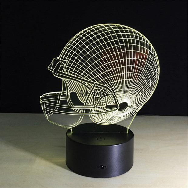 Helmet 3D Lamp