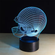 Helmet 3D Lamp