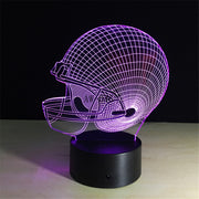 Helmet 3D Lamp