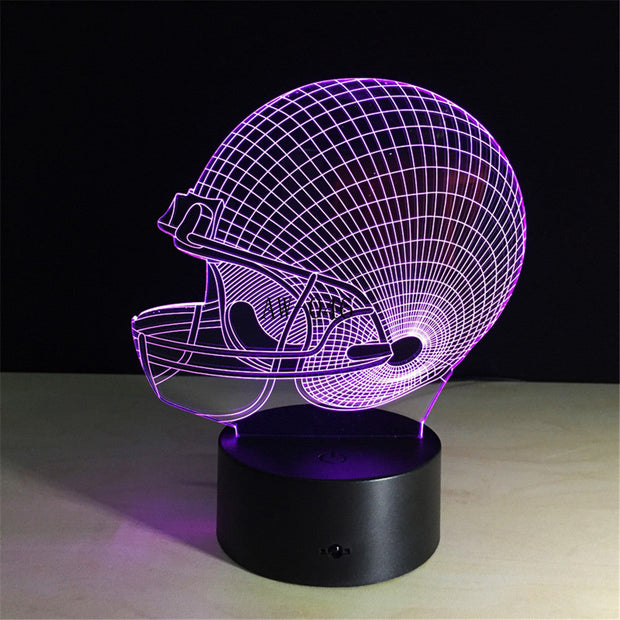 Helmet 3D Lamp