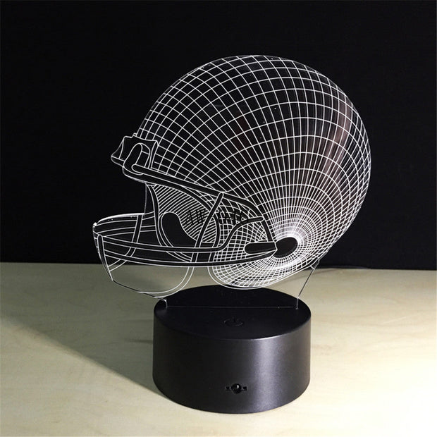 Helmet 3D Lamp