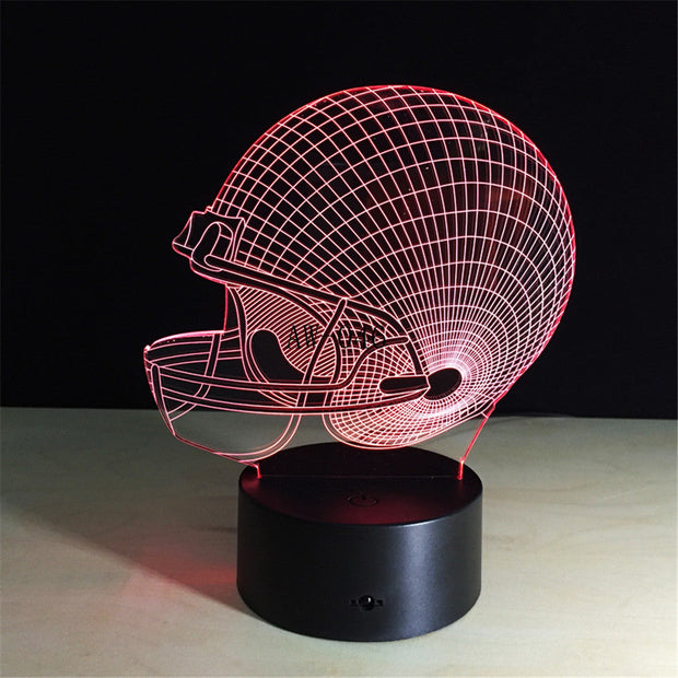 Helmet 3D Lamp
