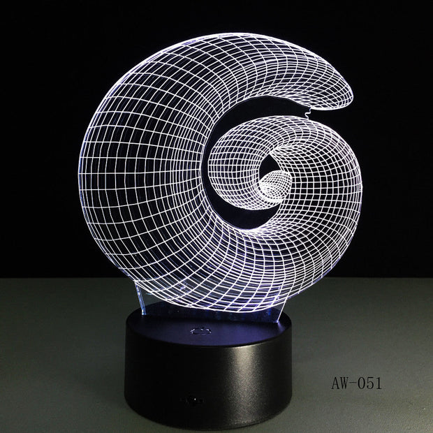 Swirl 3D Lamp