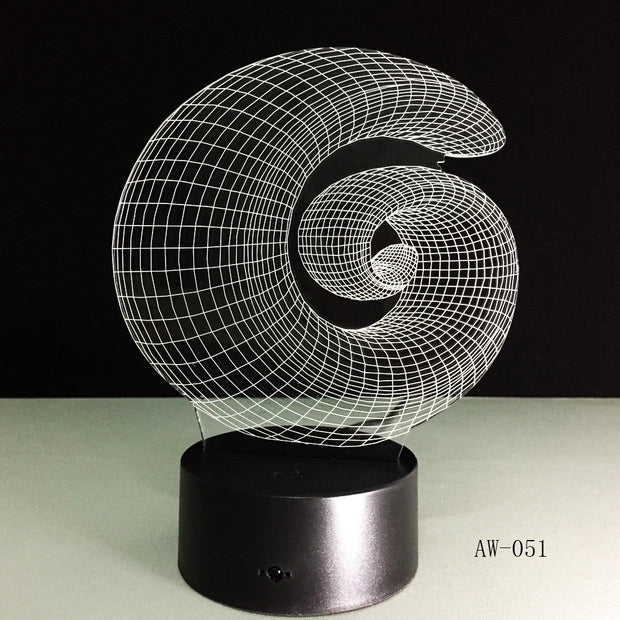 Swirl 3D Lamp