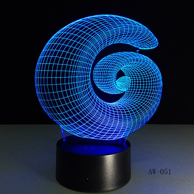 Swirl 3D Lamp