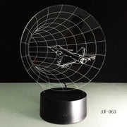 3D LED Night Lights Plane Time Tunnel 7 Colors Change Touch Switch Atmosphere Novelty Lamp for Home Decor Visual Gift AW-063