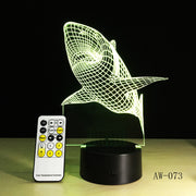 3D LED Night Lights Shark with 7 Colors Light for Home Decoration Lamp Amazing Visualization Optical Illusion Light 73