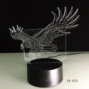 WOW Amazing Flying Big Eagle Shape Night Light Colorful Hawk 3D Table Lamp for Office Hotel Home Decor Drop Shipping AW-078