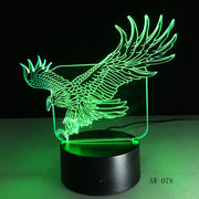 WOW Amazing Flying Big Eagle Shape Night Light Colorful Hawk 3D Table Lamp for Office Hotel Home Decor Drop Shipping AW-078