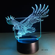 WOW Amazing Flying Big Eagle Shape Night Light Colorful Hawk 3D Table Lamp for Office Hotel Home Decor Drop Shipping AW-078