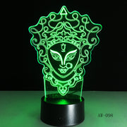 Unique Chinese Style 3D Peking Opera LED Lamp Innovative Gadget Decor 7 Colors Changing Night Light Home lighting RC Gift AW-098