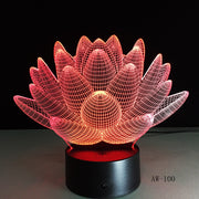 USB LED Lotus Flower Night Light 3D 7 Colors Christmas Gifts Mood Lamp Touch Kids Living/Bedroom Desk Sleeping Light AW-100