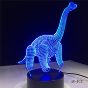dinosau Shape USB 3D LED Lamp Night Light Acrylic Table lamp Touch 7 Colors Changing Sleeping Lamparas Light for Gift AW-1031