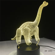 dinosau Shape USB 3D LED Lamp Night Light Acrylic Table lamp Touch 7 Colors Changing Sleeping Lamparas Light for Gift AW-1031