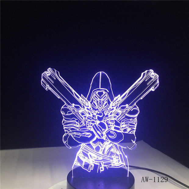 7 Color Changing Visual 3D LED FigureMan Nightlight Novelty Table Lamp Baby Sleep Light Bedroom Bedside Decor Gifts AW-1129