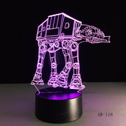 USB Novelty Night Light Imperial Walker AT-AT Star Wars 3D Bulbing Desk Table Lamp Led Stick Touch Engraving USB Led Lamp AW-118