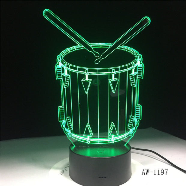 Drum 3D Lamp