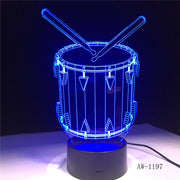 Drum 3D Lamp