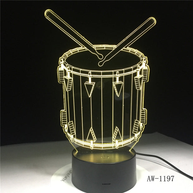Drum 3D Lamp