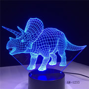 Dinosaur 3d Bulbing Light LED Night Lamp Color Changing Touch Switch Luminaria Atmosphere Indoor Lampara Office Light AW-1233