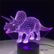 Dinosaur 3d Bulbing Light LED Night Lamp Color Changing Touch Switch Luminaria Atmosphere Indoor Lampara Office Light AW-1233