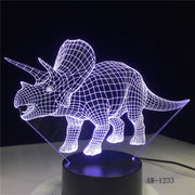 Dinosaur 3d Bulbing Light LED Night Lamp Color Changing Touch Switch Luminaria Atmosphere Indoor Lampara Office Light AW-1233