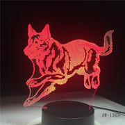 German Shepherd 3D Lamp