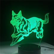 German Shepherd 3D Lamp