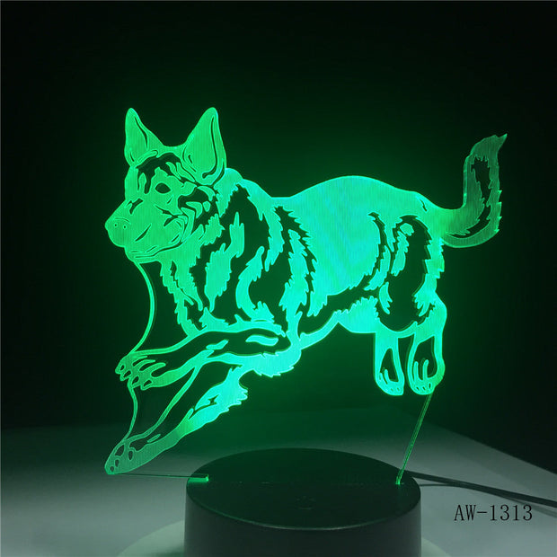 German Shepherd 3D Lamp