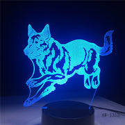 German Shepherd 3D Lamp