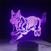 German Shepherd 3D Lamp