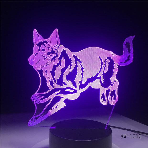 German Shepherd 3D Lamp